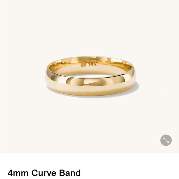 Mejuri 14K Gold Curve Band Ring - Picture 1 of 7